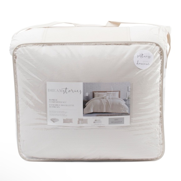 🎉LAST PIECE🎉DREAM STORIES 10Pc Extra Soft Solid Comforter Set - Picture 1 of 12